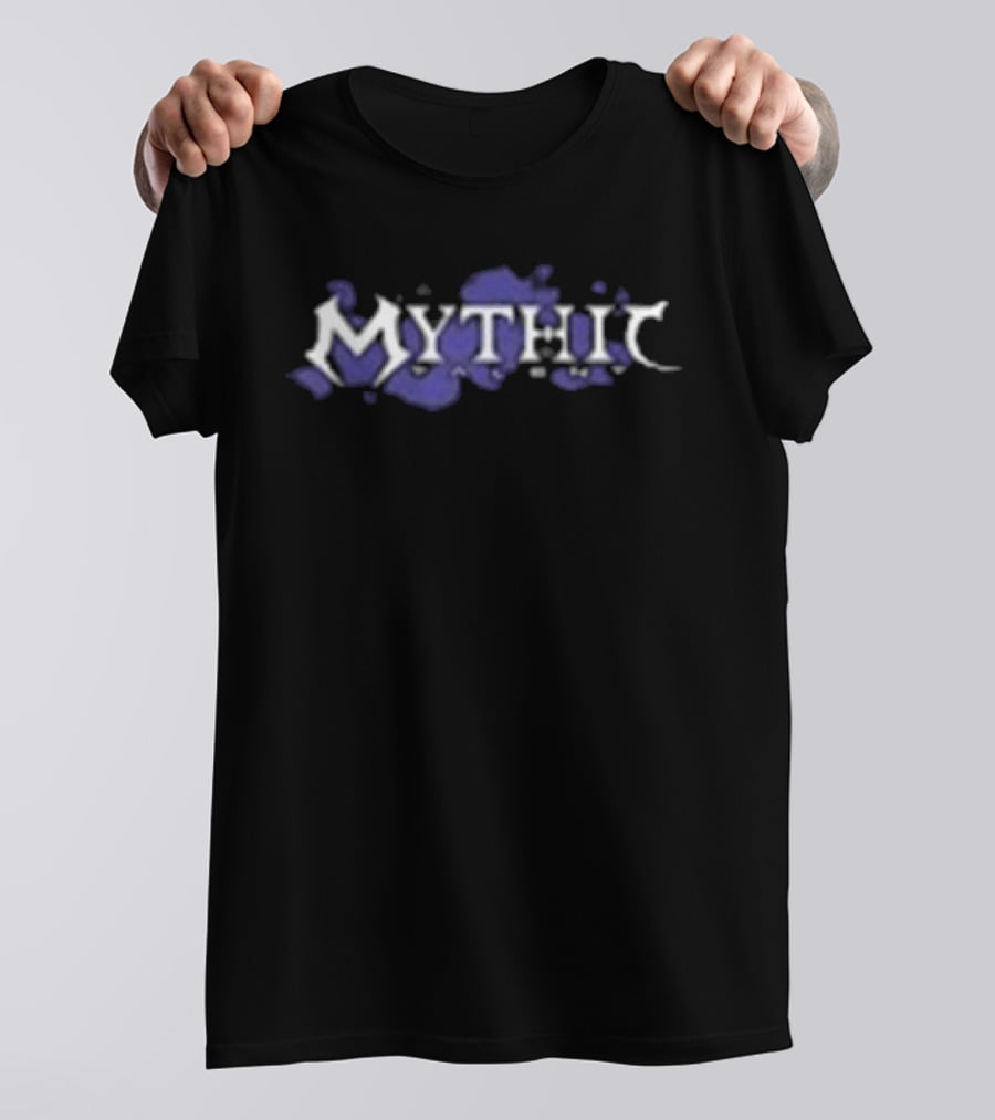 Mythic Talent Mythic Splatter Text With Blue Artistic Effect T-Shirt