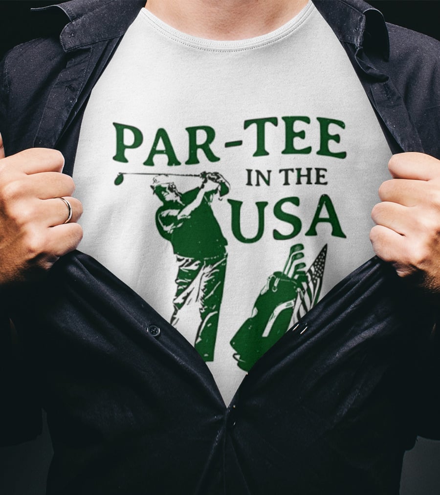 Par In The USA Golf Player With Clubs T-Shirt
