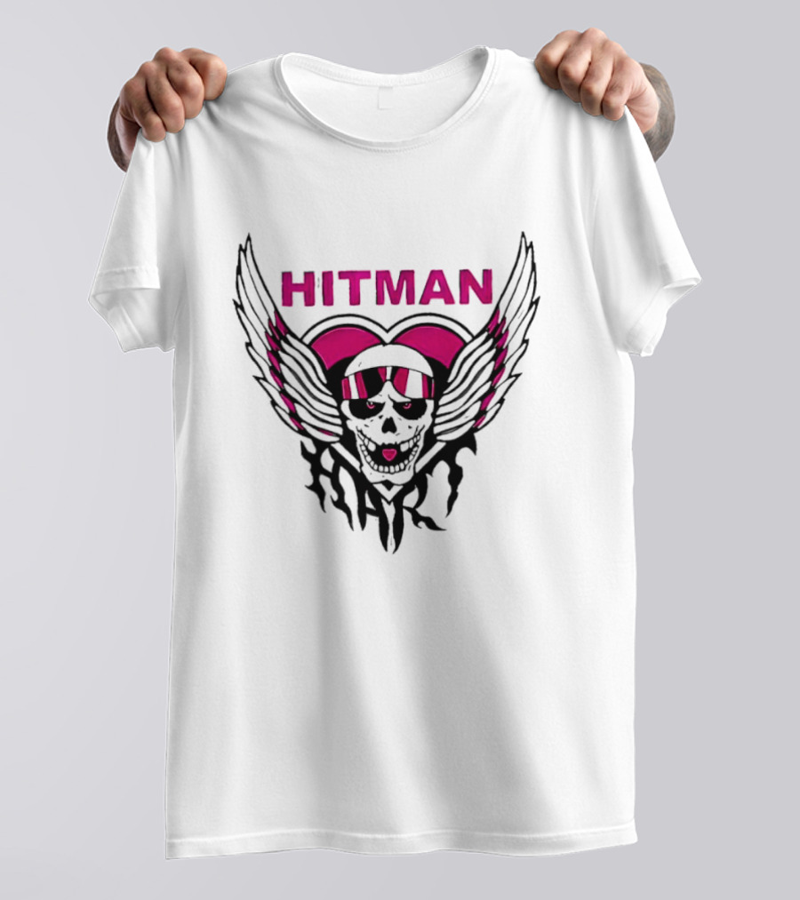 Hitman Pink Winged Heart Skull T-Shirt