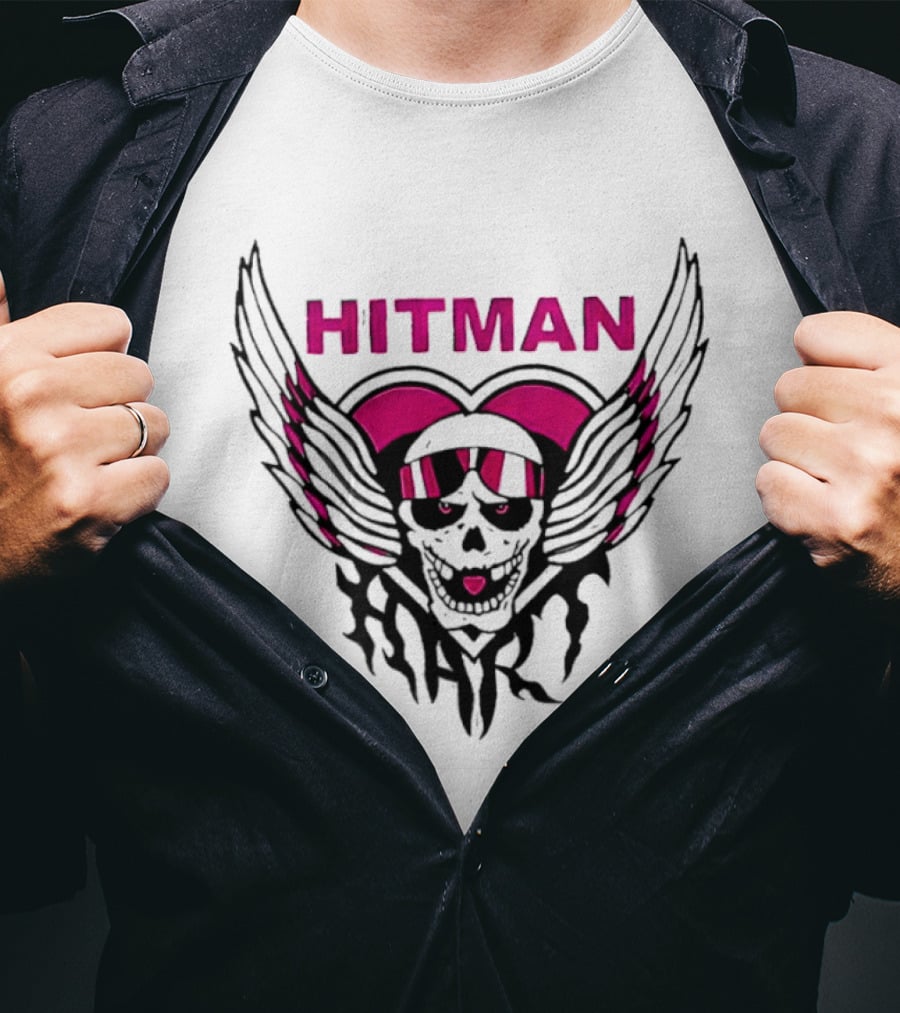 Hitman Pink Winged Heart Skull T-Shirt
