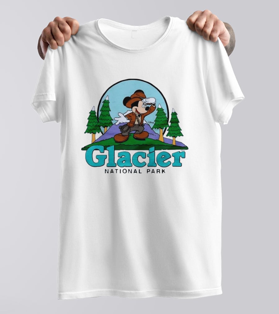 Mickey Mouse Explorer Glacier National Park Adventure T-Shirt