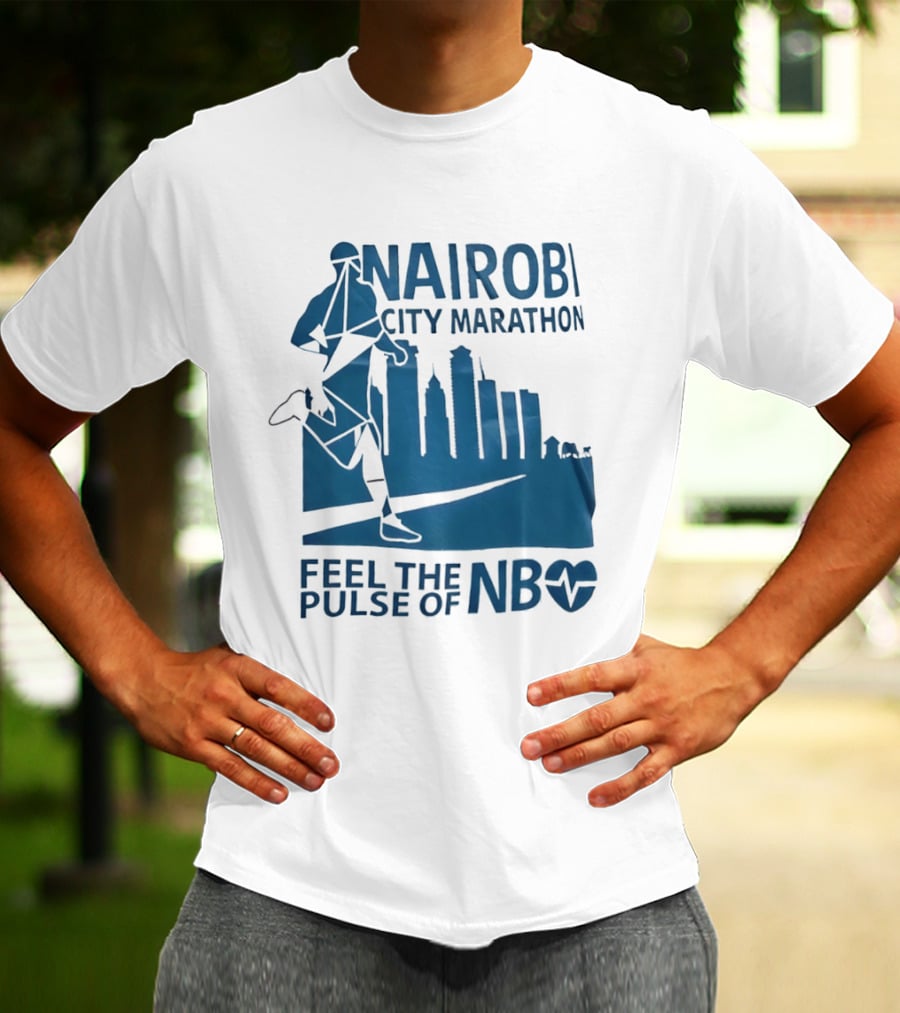 Nairobi City Marathon Feel The Pulse Of NB Skyline Runner Athletics Event T-Shirt