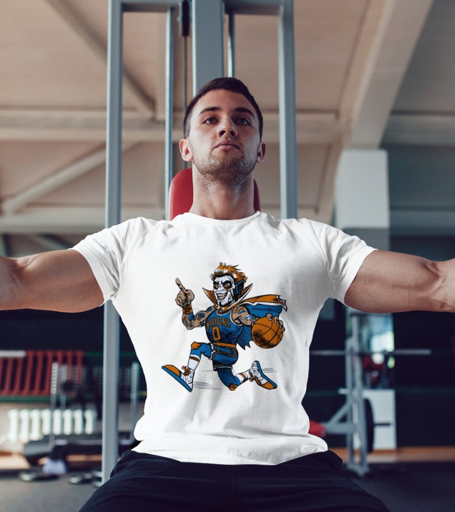 New York Knicks Dracula Vampire Basketball Comic T-Shirt