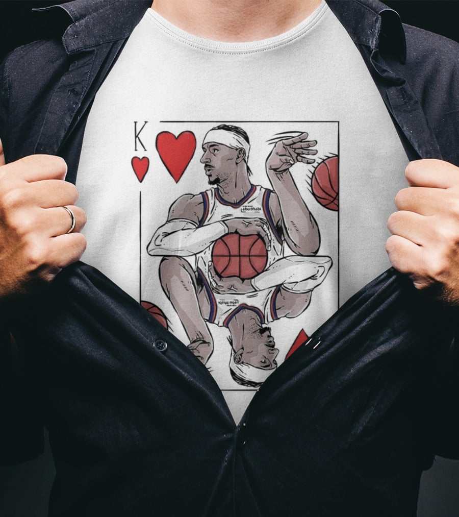 Shai Gilgeous Alexander OKC Thunder NBA Playing Card Heart T-Shirt