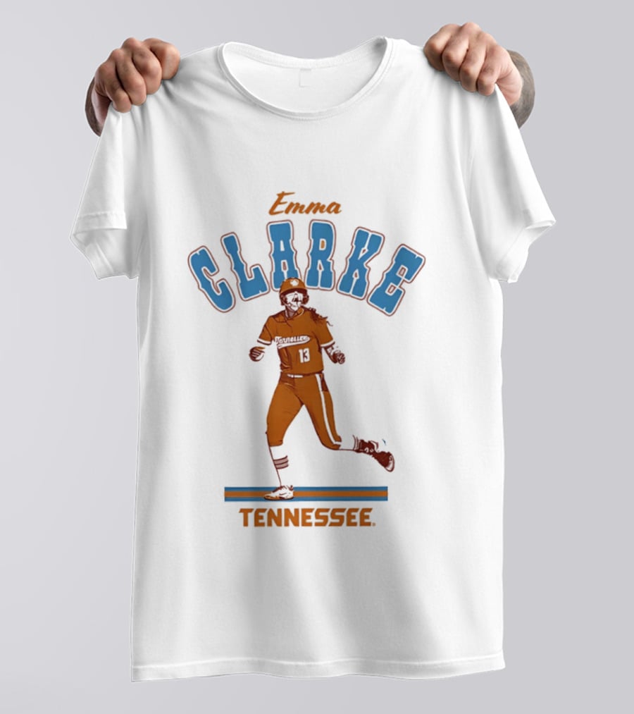 Tennessee Emma Clarke Running Pose Baseball Player T-Shirt