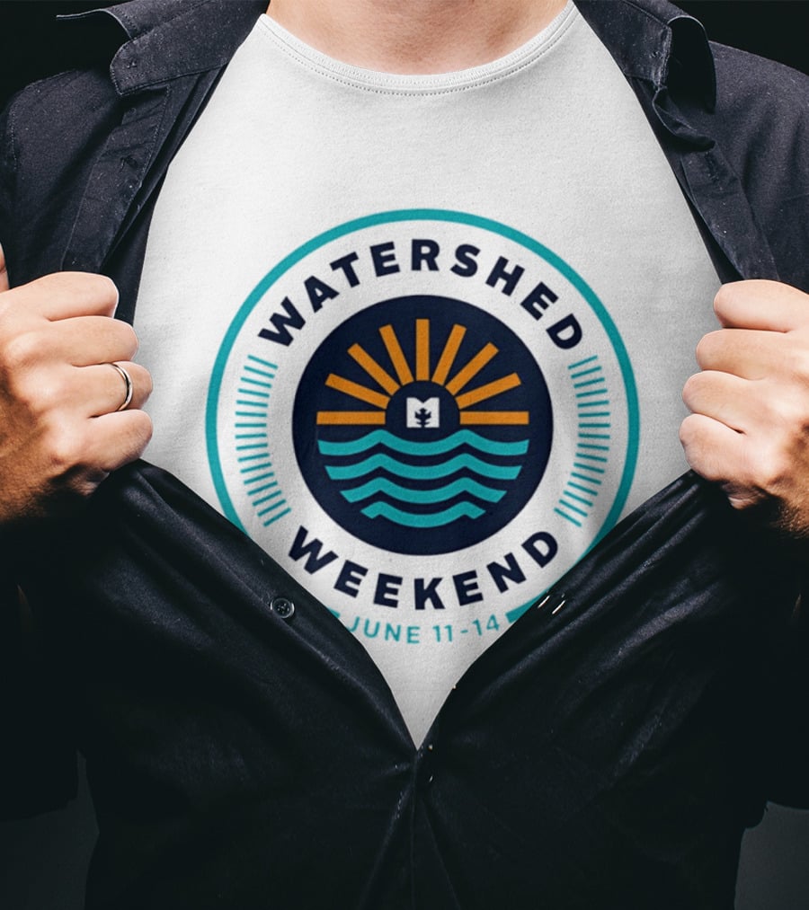 Watershed Weekend June 11 14 Sun Water Nature Outdoors Minimalist T-Shirt