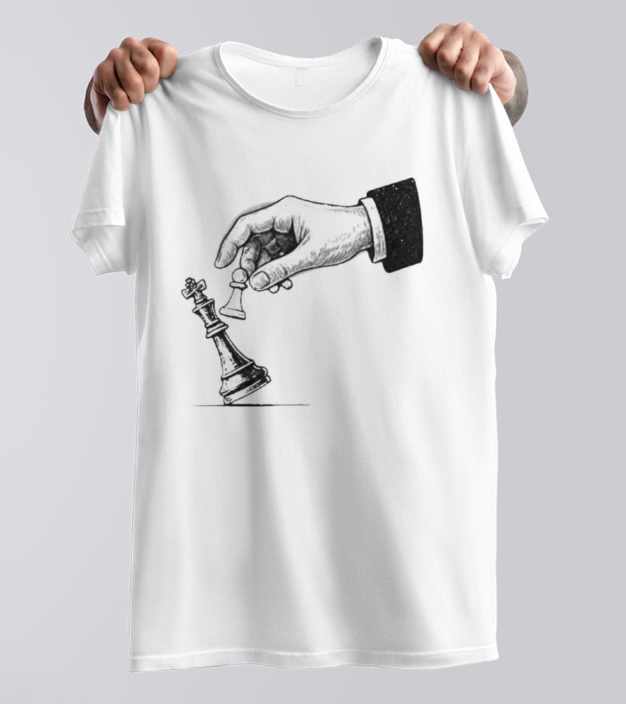 Chess Pawn Topple King Strategic Game Power Victory T-Shirt
