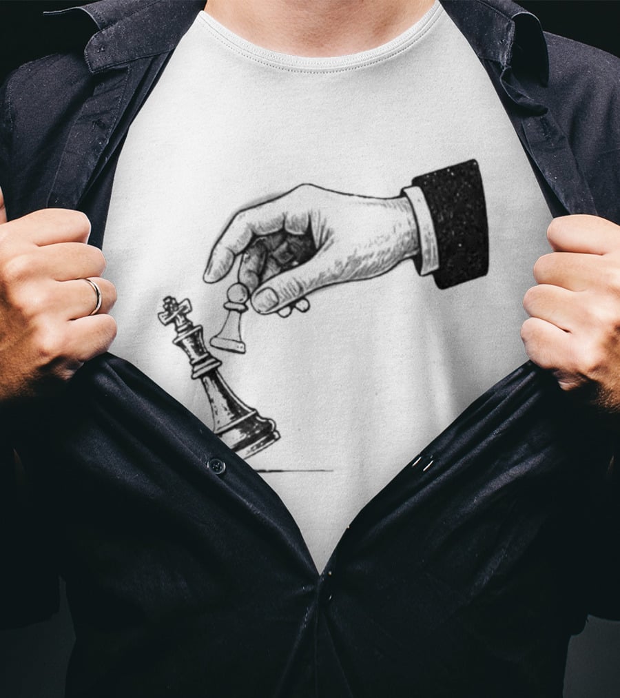 Chess Pawn Topple King Strategic Game Power Victory T-Shirt