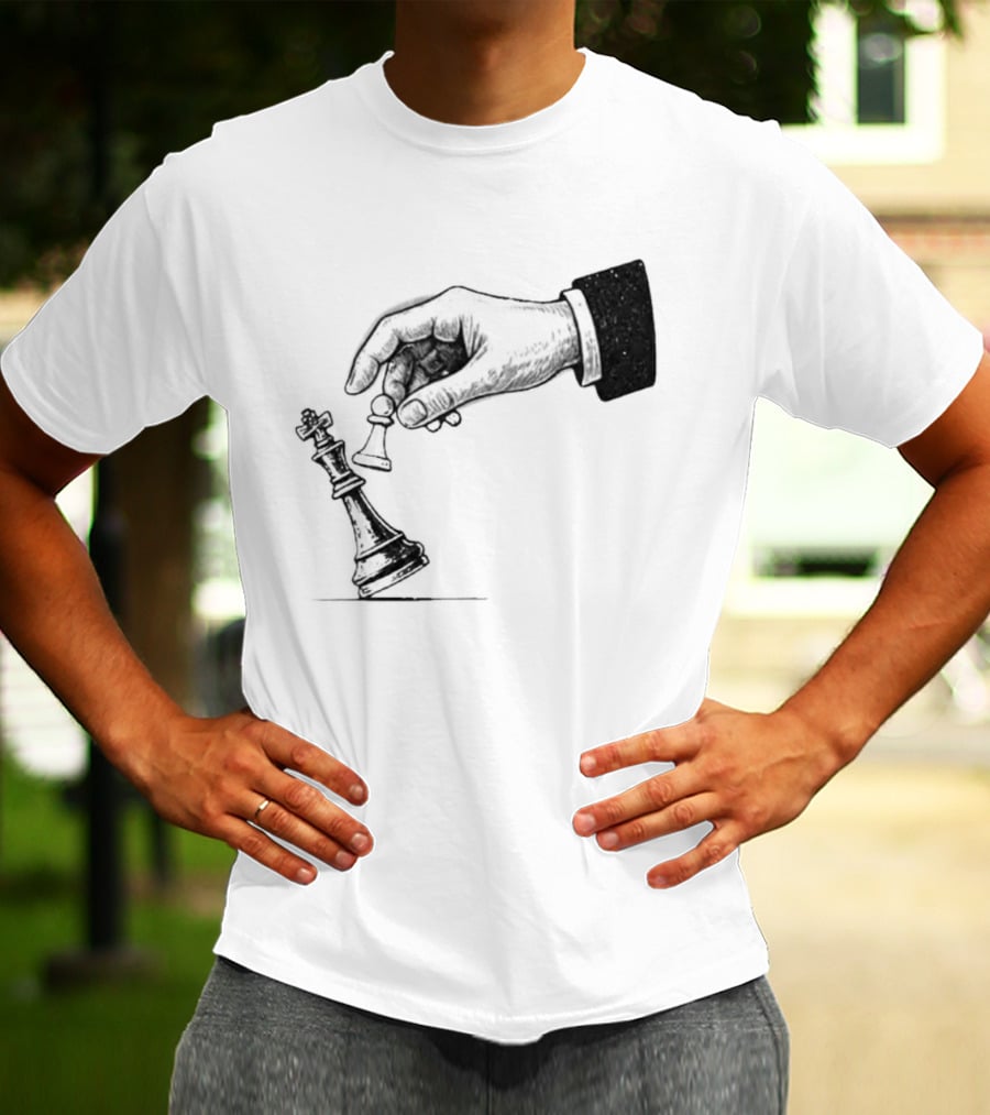 Chess Pawn Topple King Strategic Game Power Victory T-Shirt