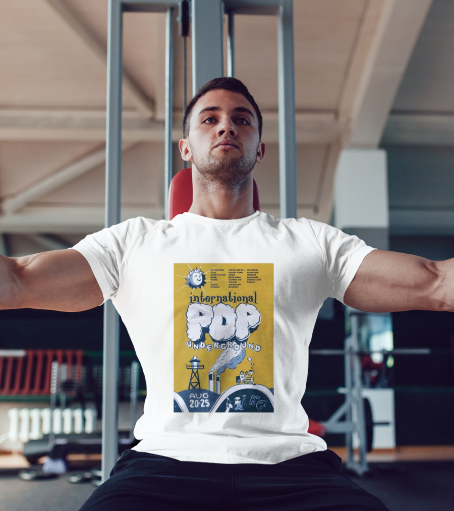 International Pop Underground Festival August 20 25 Beat Happening Fugazi Legend Of Yulesville Seaweed Спинанес Free Us T-Shirt