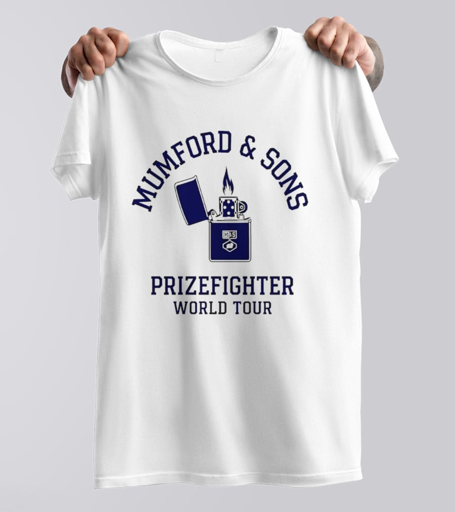 Mumford And Sons Prizefighter World Tour 2026 North America Lighter Flame T-Shirt