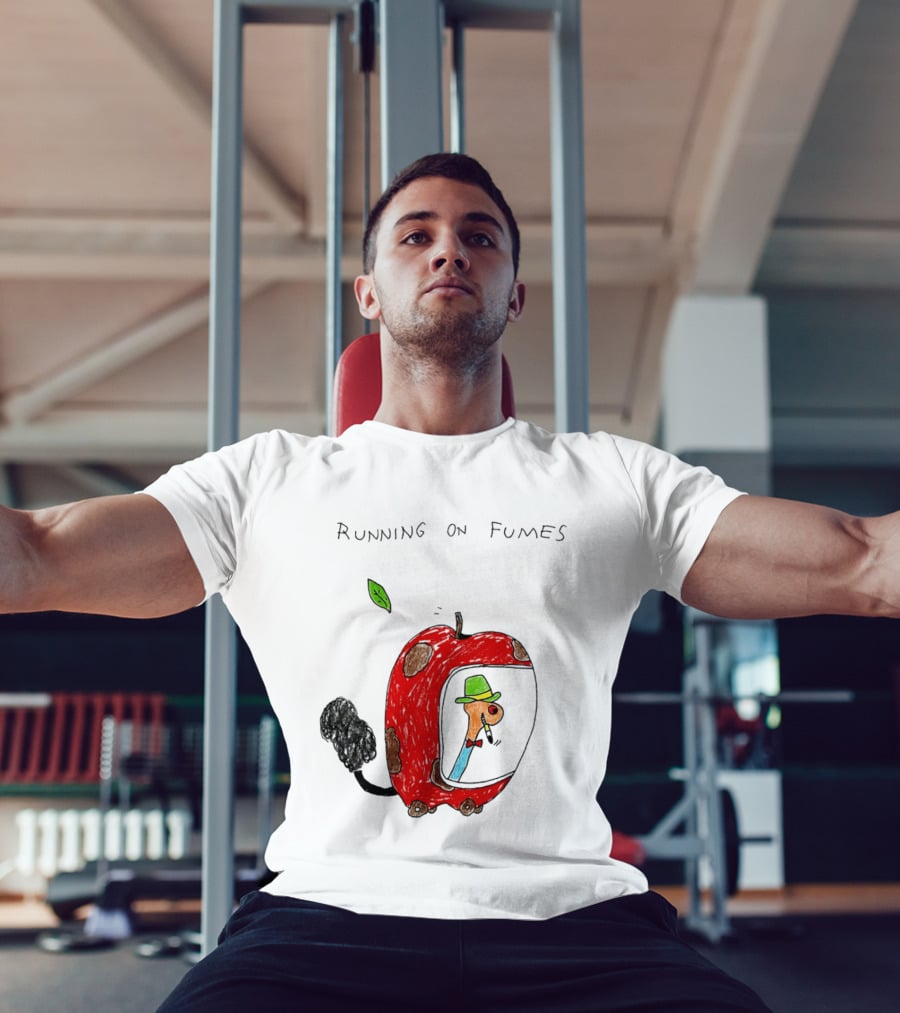 Running On Fumes Lowly Worm Apple Car T-Shirt