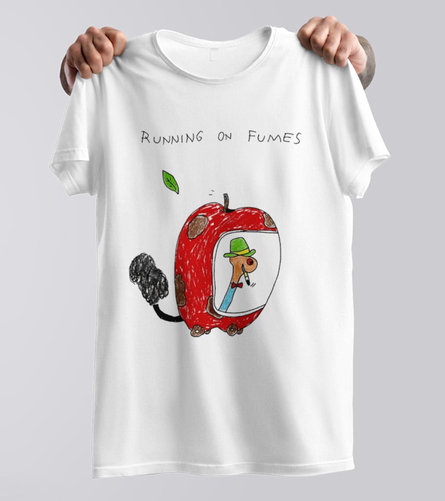 Running On Fumes Lowly Worm Apple Car T-Shirt