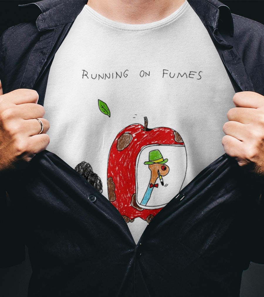Running On Fumes Lowly Worm Apple Car T-Shirt