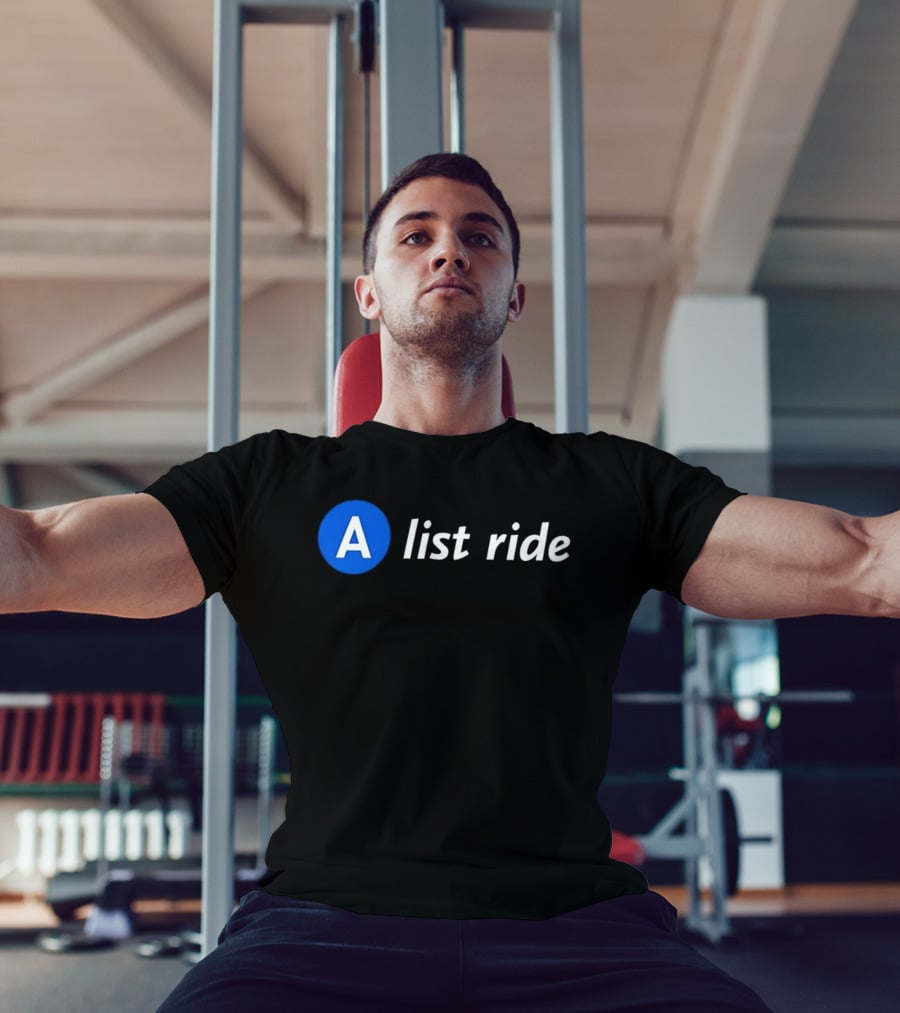 A List Ride Blue Circle Letter A T-Shirt
