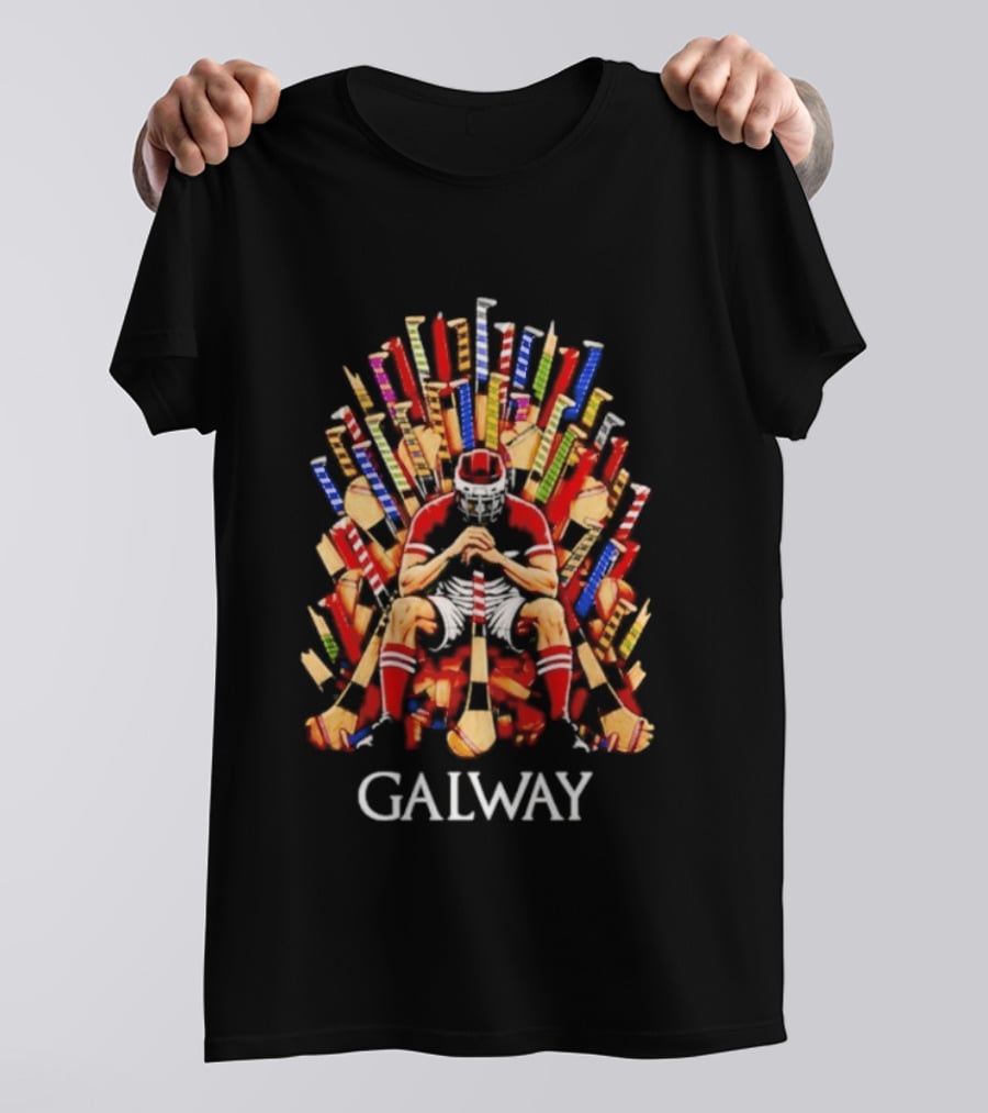Game Of Hurls Galway Thrones Hurley Sticks Player Iconic Seat T-Shirt