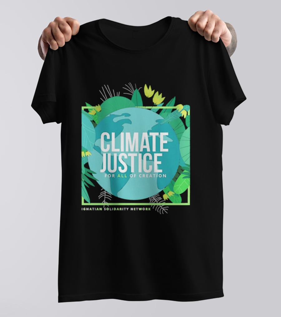 Ignatian Solidarity Network Climate Justice For All Of Creation Earth Floral T-Shirt