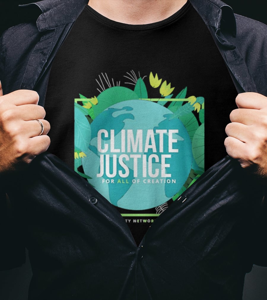 Ignatian Solidarity Network Climate Justice For All Of Creation Earth Floral T-Shirt