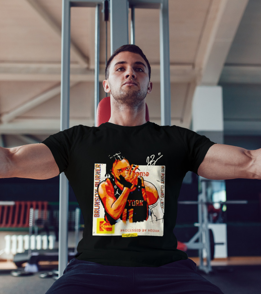New York Knicks Jalen Brunson Burner #11 Point Guard Processed By Kodak T-Shirt