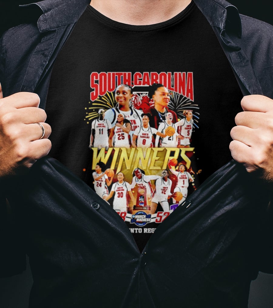 South Carolina Gamecocks Women's Basketball 2026 Sacramento Regional Champs Winners 78 52 TCU T-Shirt