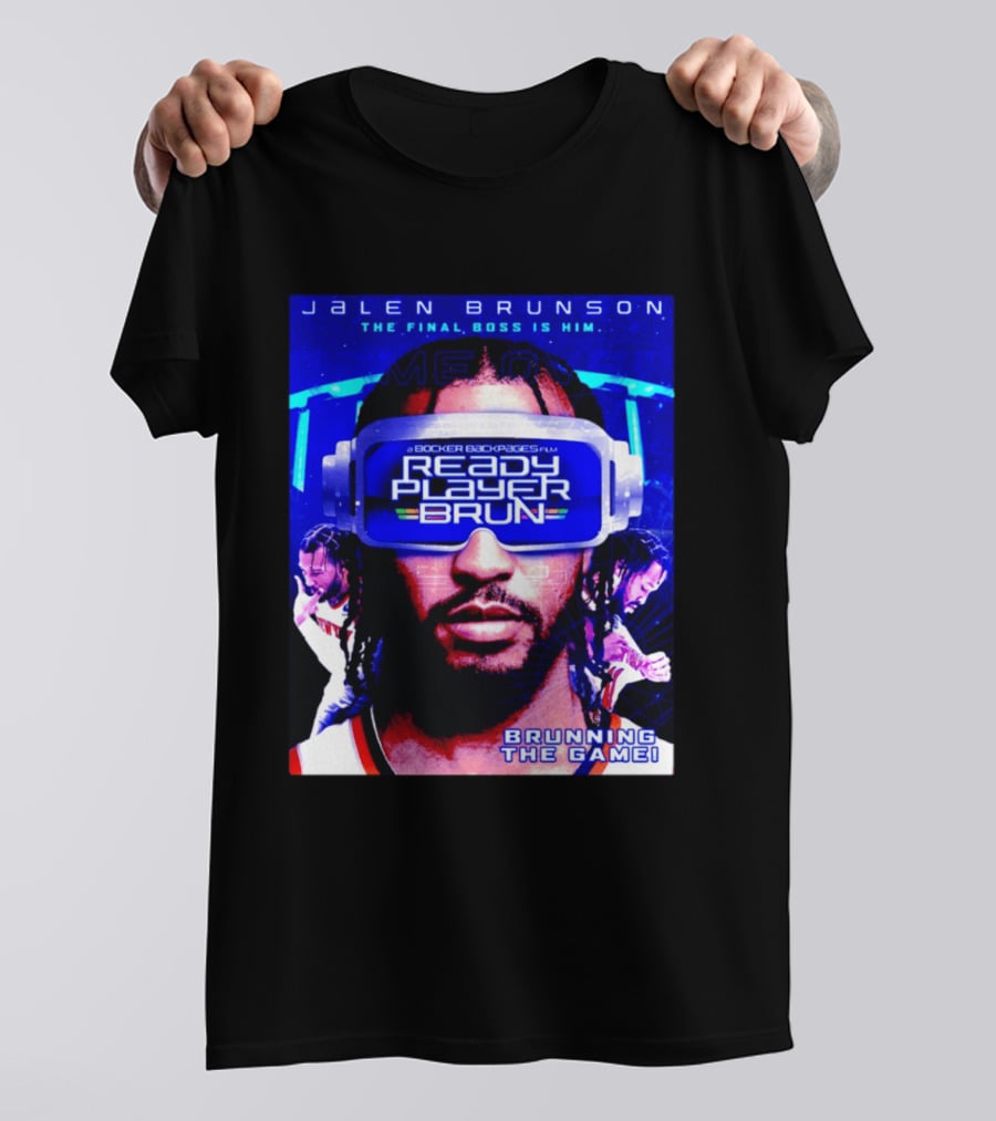 Jalen Brunson NY Knicks Ready Player Brun The Final Boss Brunning The Game T-Shirt