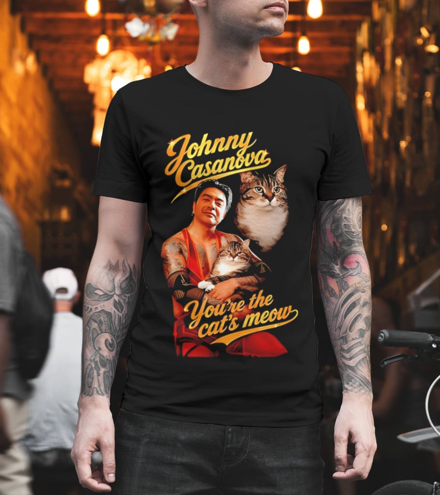 Johnny Casanova Cat's Meow JK Pop Cats T-Shirt