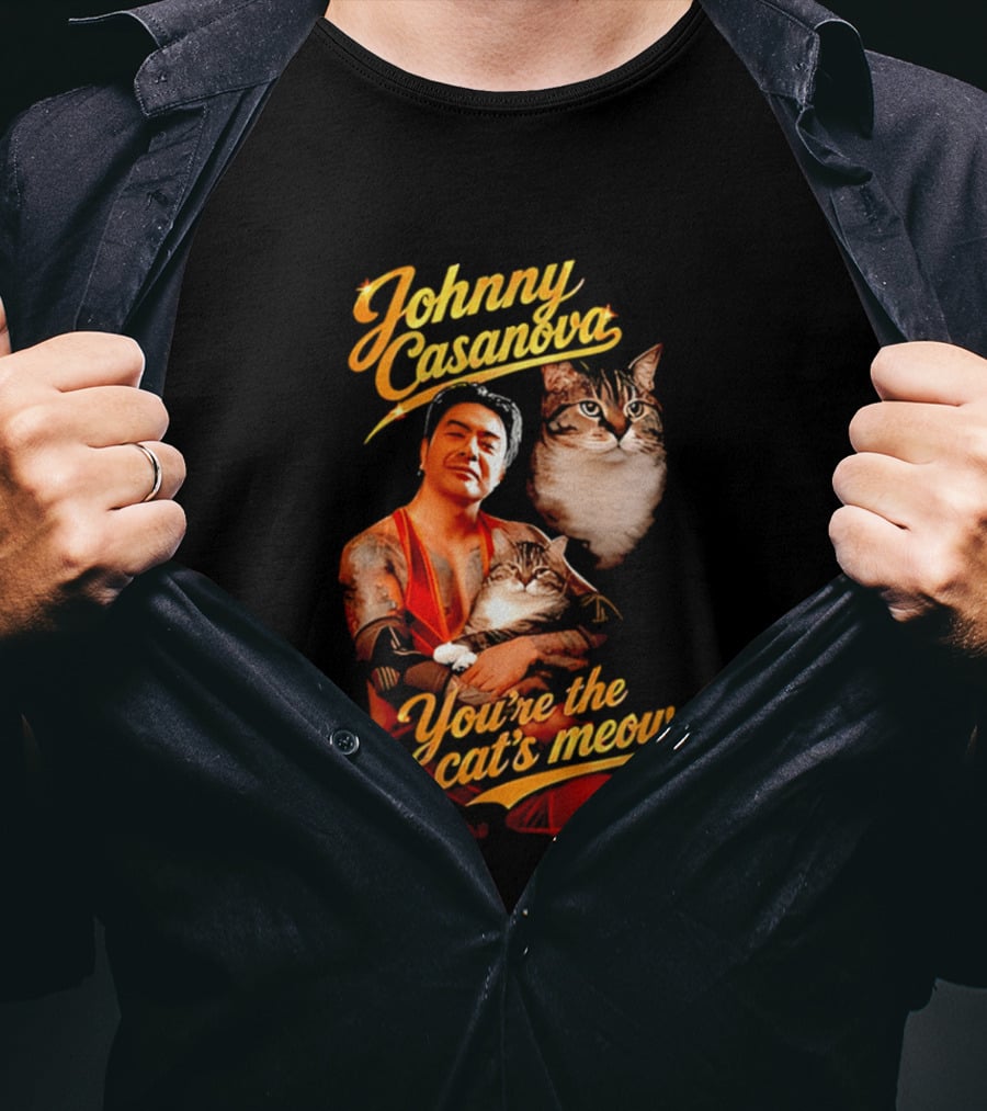 Johnny Casanova Cat's Meow JK Pop Cats T-Shirt