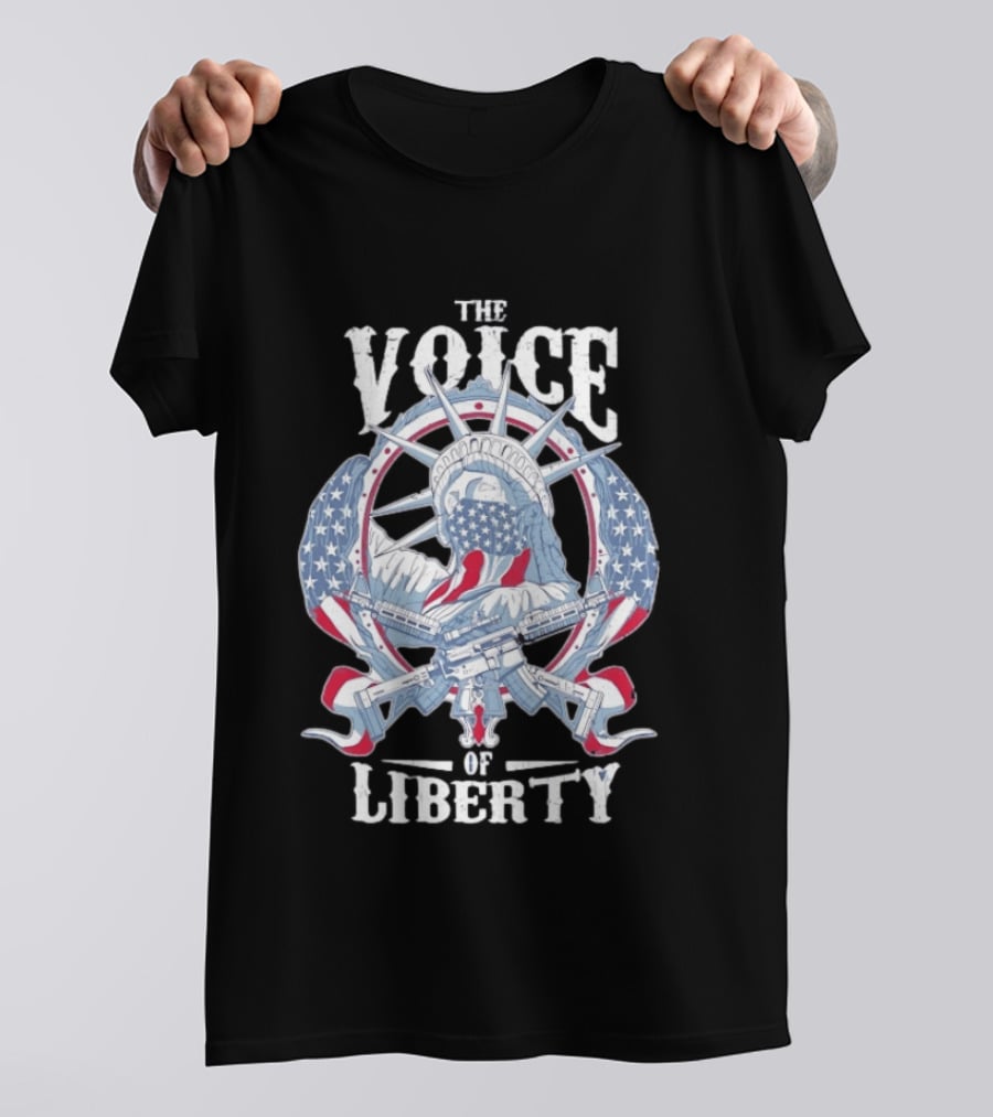 The Voice Of Liberty American Patriot Second Amendment Guns Statue T-Shirt