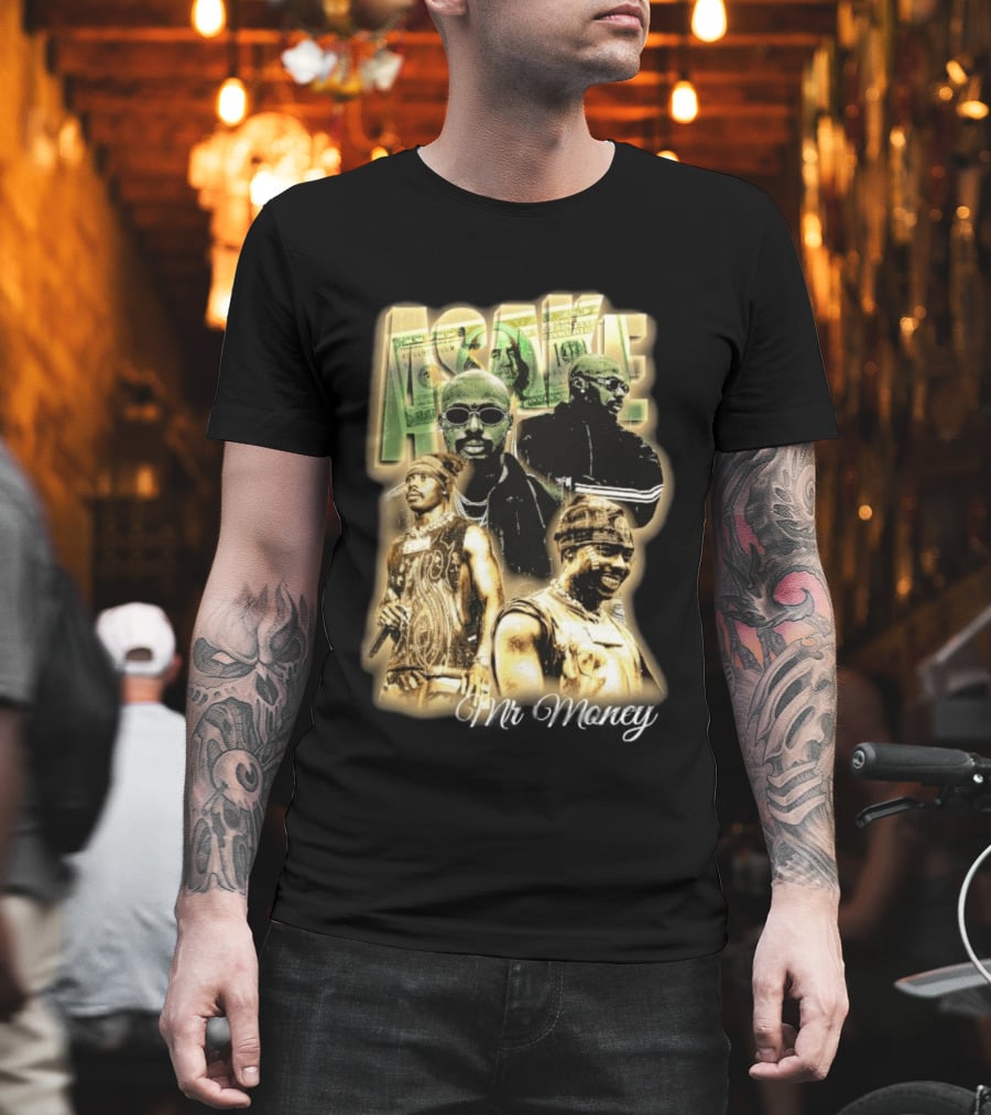 Asake Mr Money Music Artist Collage With Stylish Sunglasses And Fashionable Outfits T-Shirt