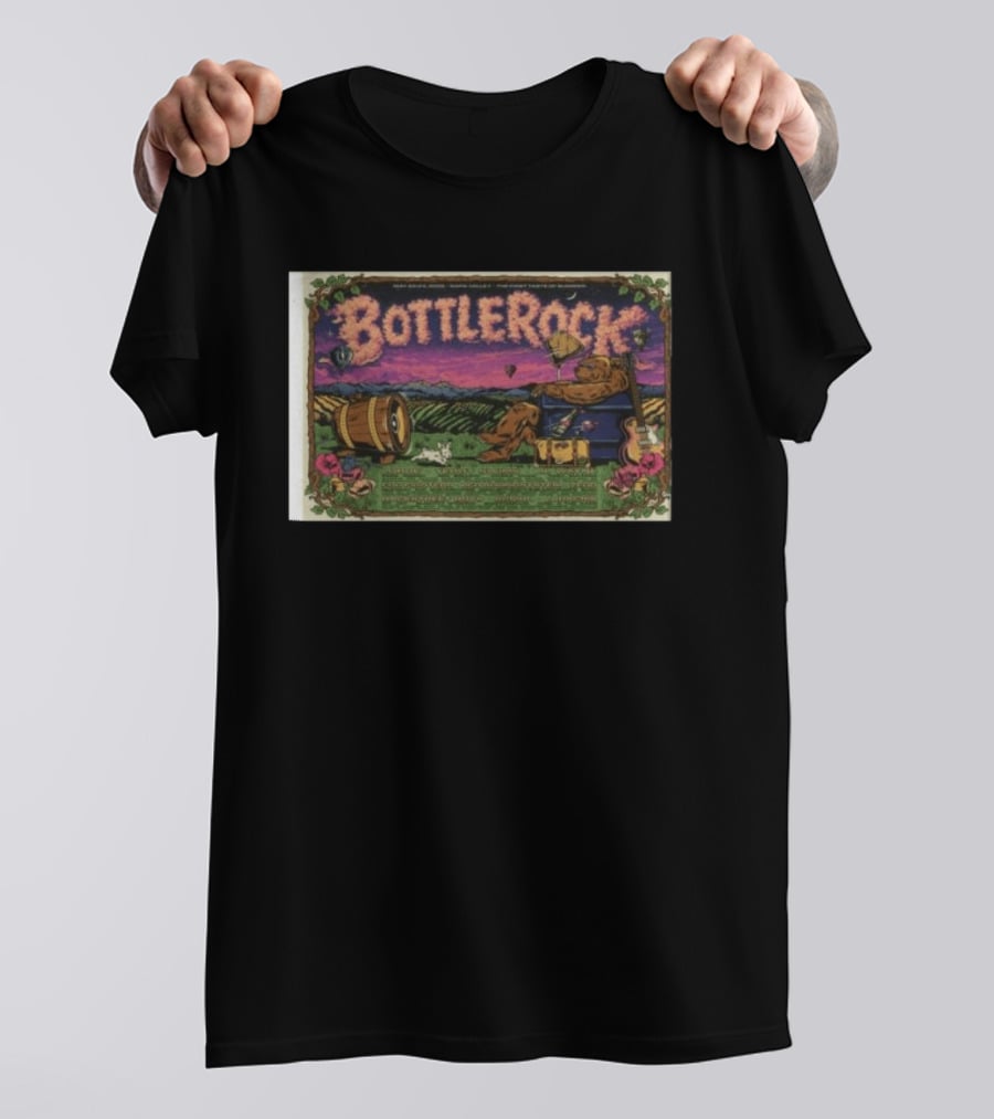 BottleRock Napa Valley Festival 2026 Grateful Dead Hot Air Balloons Fields T-Shirt