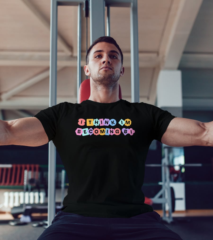 I Think I'm Becoming Bi Queer Awakening Personal Journey Colorful T-Shirt