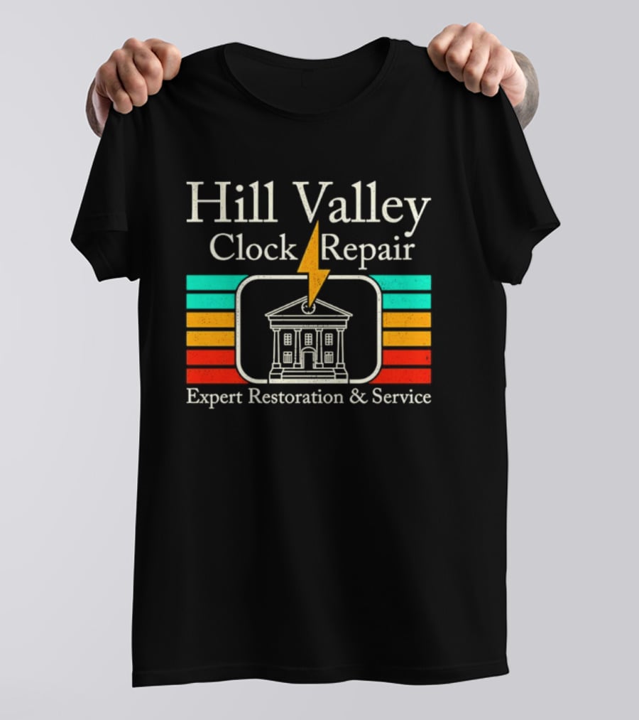 Hill Valley Repair Expert Restoration Service Lightning T-Shirt