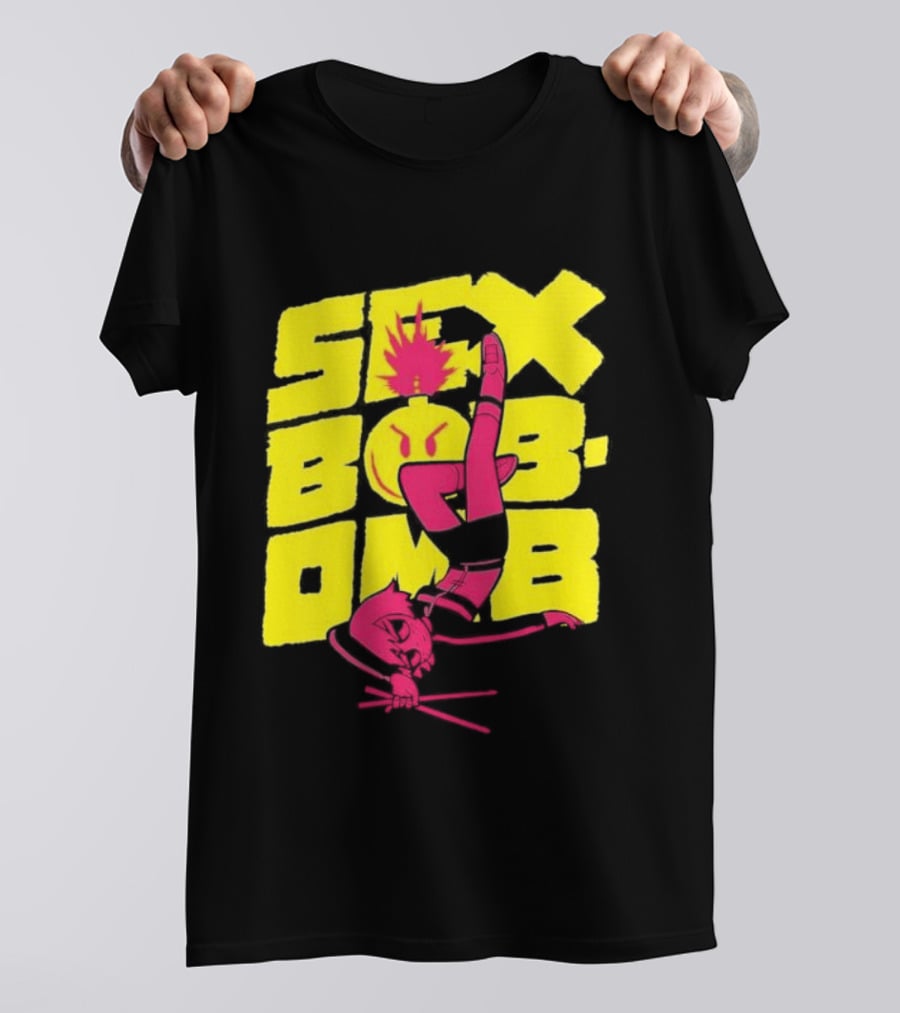 Scott Pilgrim Vol 3 Infinite Sadness 20th Anniversary Sex Bob Omb Explosion T-Shirt
