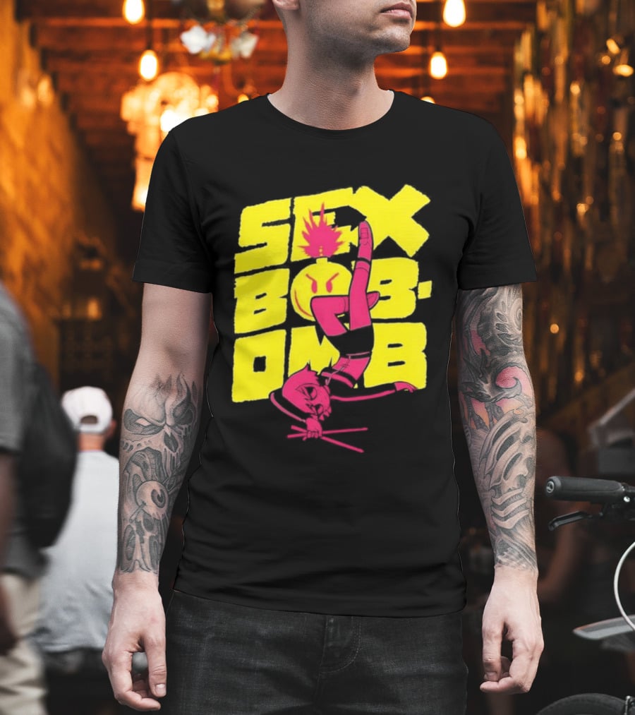 Scott Pilgrim Vol 3 Infinite Sadness 20th Anniversary Sex Bob Omb Explosion T-Shirt