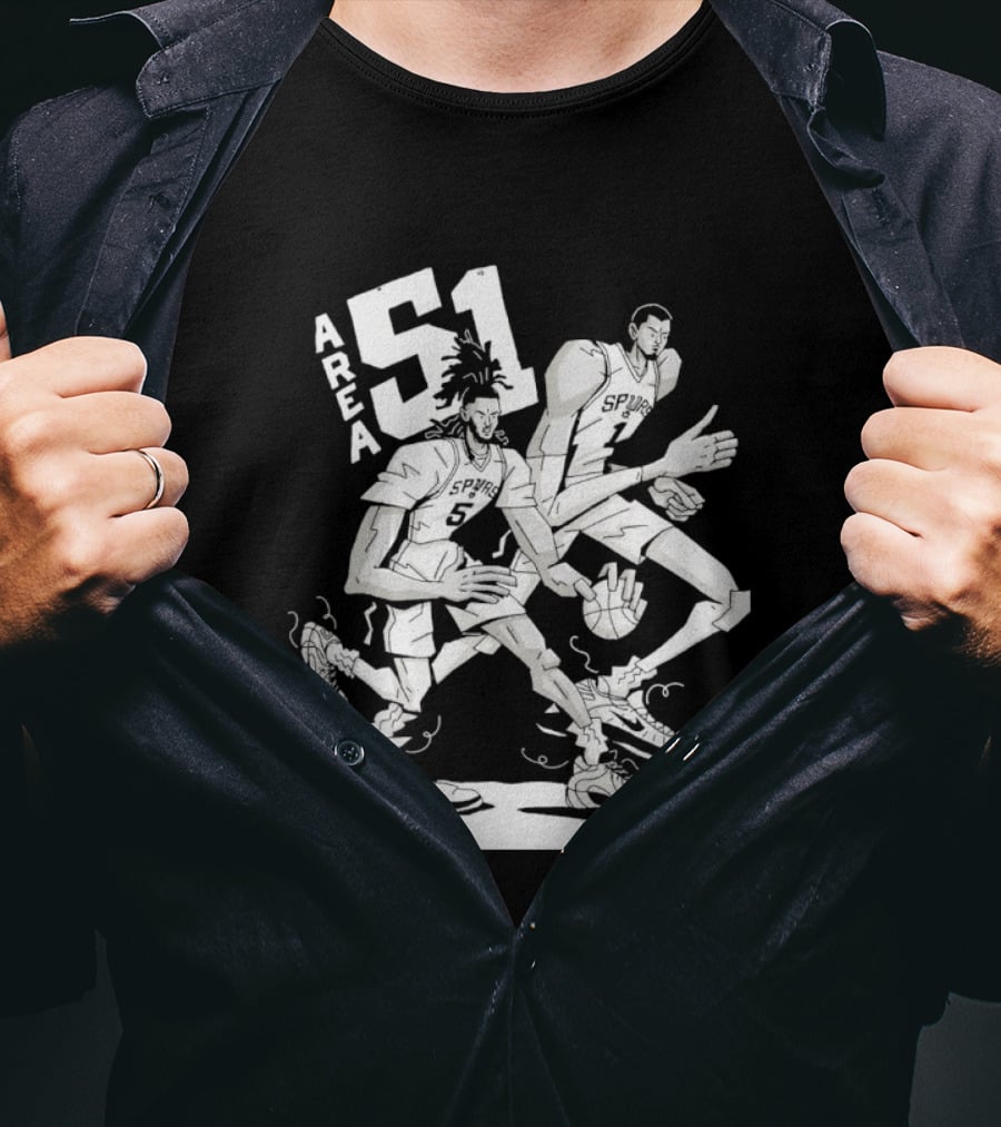 Spurs Area 51 Basketball Duo Aliens T-Shirt