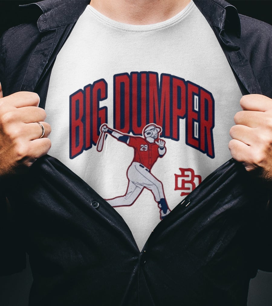 Big Dumper Baseball Player 29 Hitter Action Pose T-Shirt