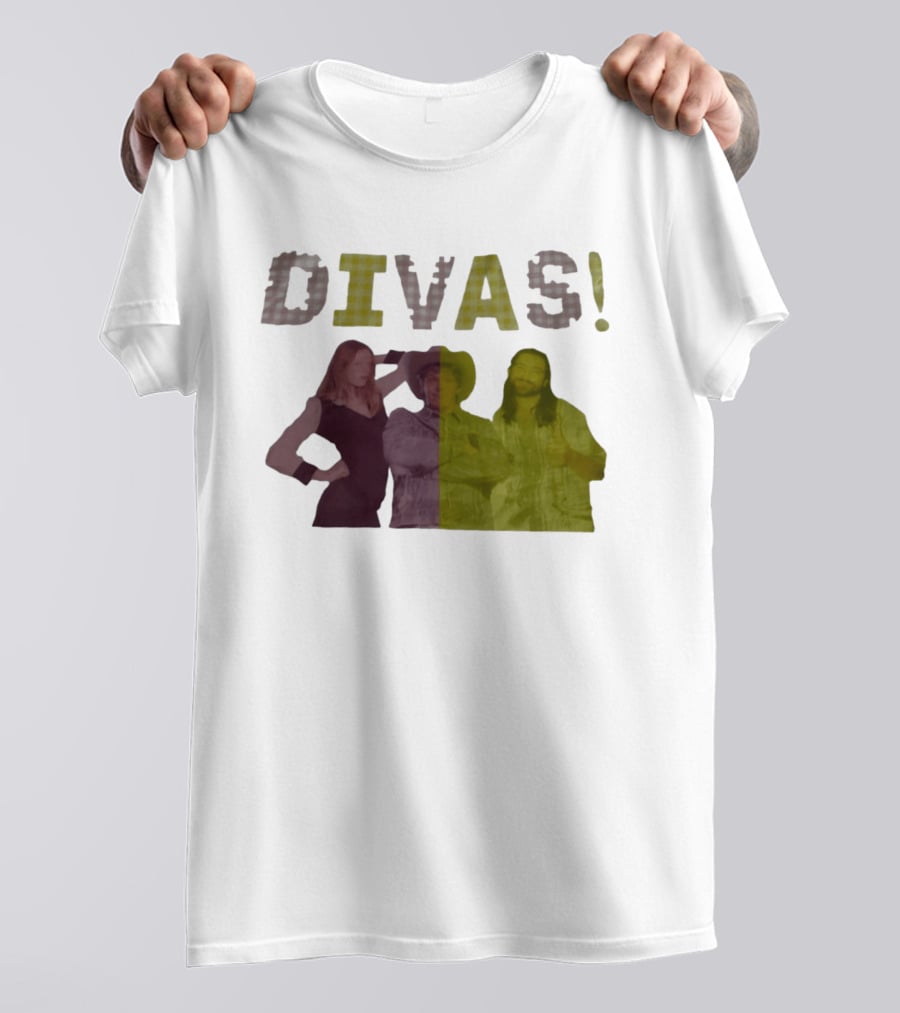 Divas Pop Culture Iconic Trio Plaid T-Shirt