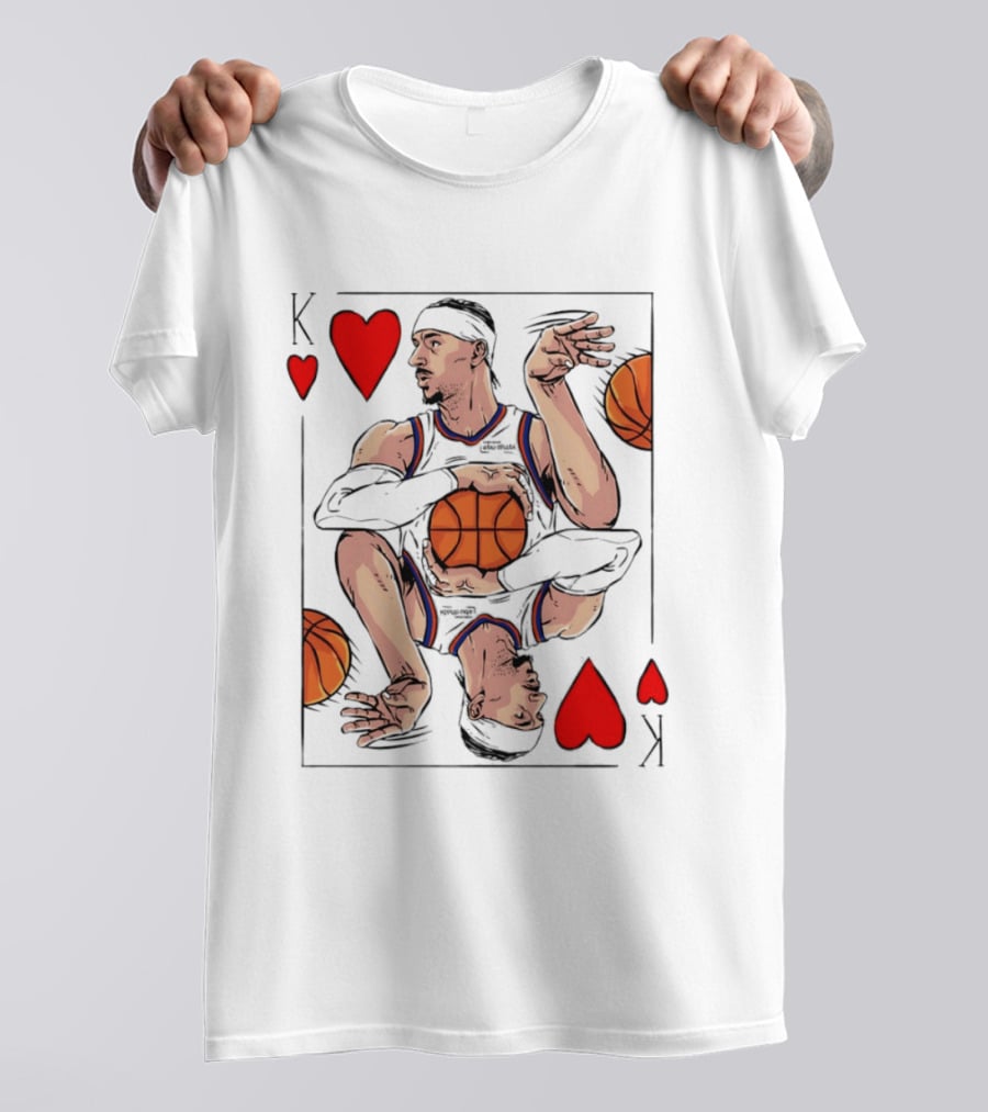 Josh Hart New York Knicks King Of Hearts NBA Card T-Shirt