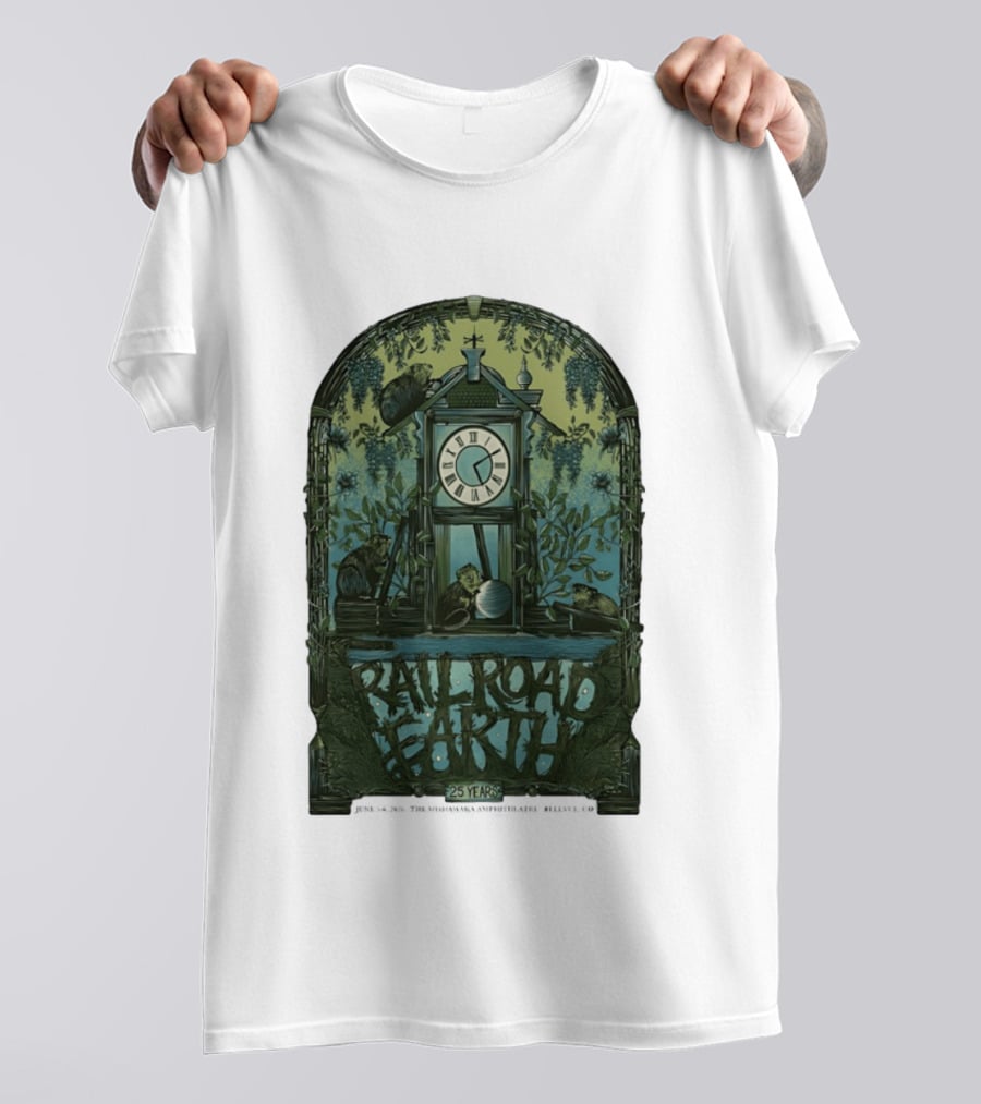 Railroad Earth 25 Years Anniversary Tour June 5 6 2026 Bellvue CO And Nature T-Shirt
