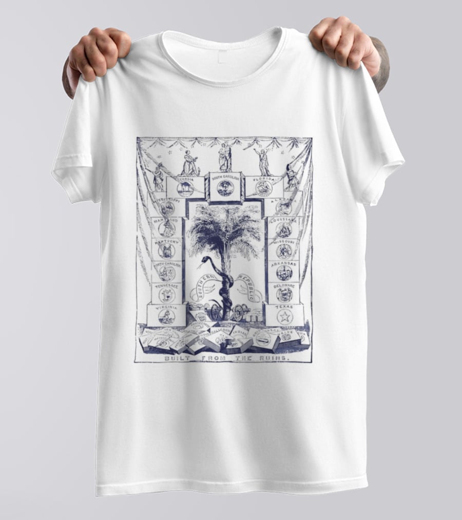 Southern Republic Built From The Ruins South Carolina Georgia Florida Palm Tree T-Shirt
