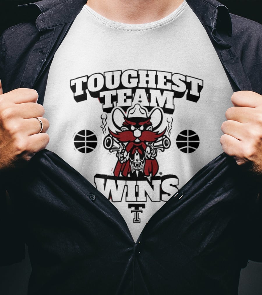 Texas Tech Red Raiders Toughest Team Wins Masked Rider Basketball T-Shirt