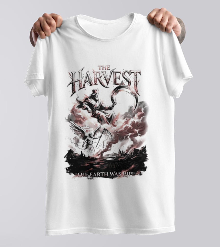 The Harvest Ripe Earth Dark Reaper Scythe T-Shirt
