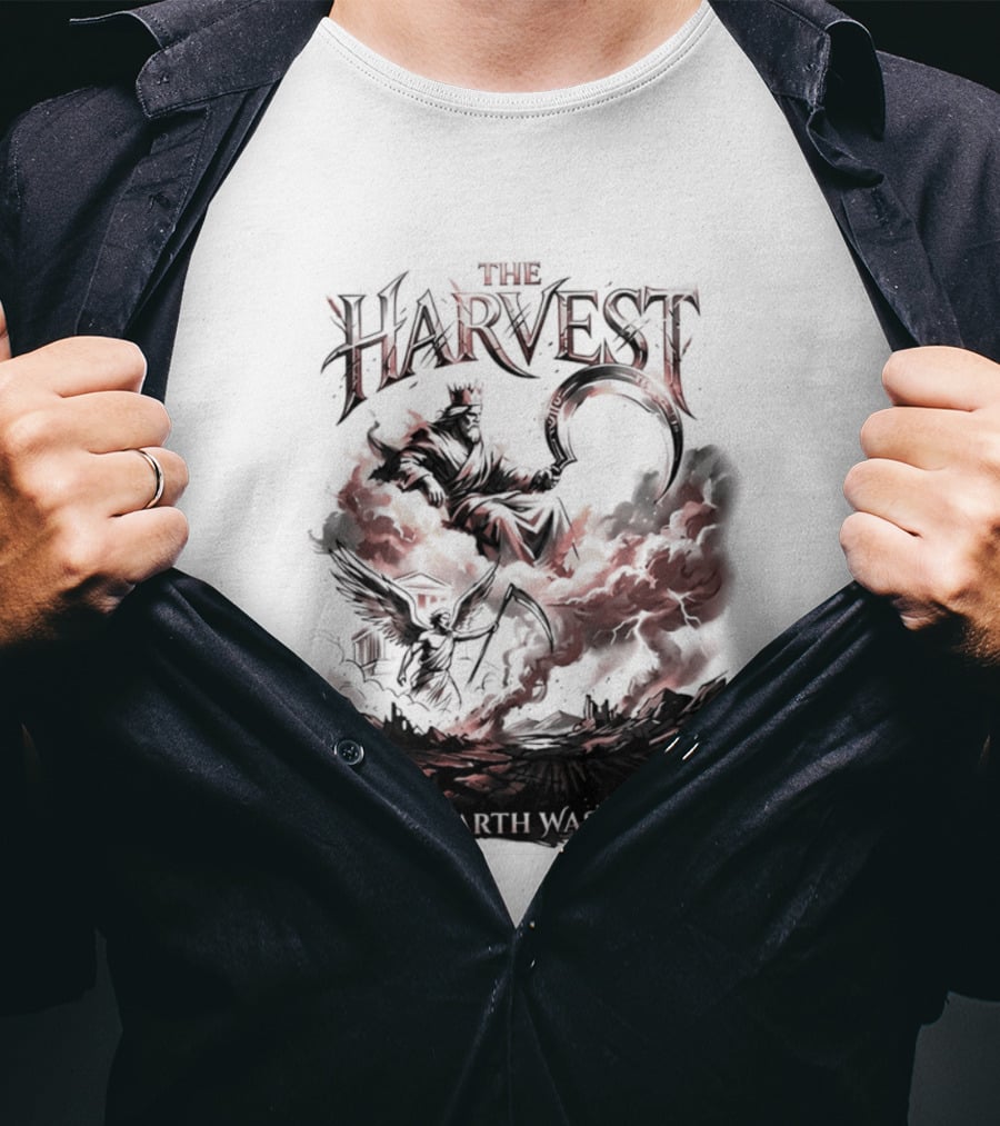The Harvest Ripe Earth Dark Reaper Scythe T-Shirt