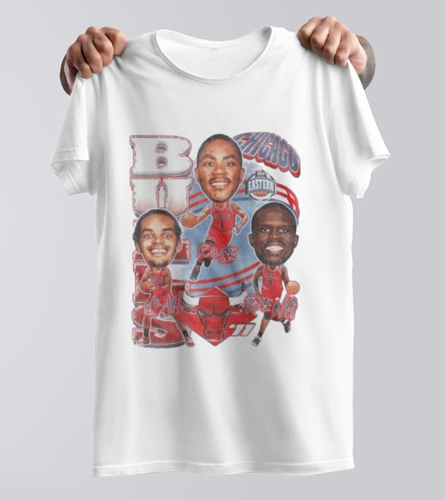 Chicago Bulls Noah Rose Deng NBA Eastern Conference Basketball Stars 11 T-Shirt