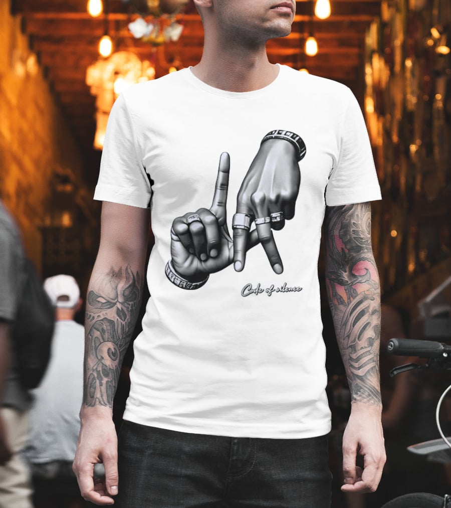 Code Of Silence LA Hand Gesture T-Shirt