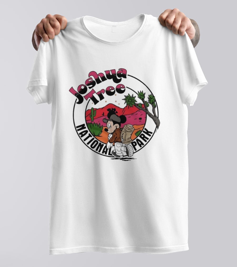Mickey Mouse Hiking Adventure Joshua Tree National Park T-Shirt