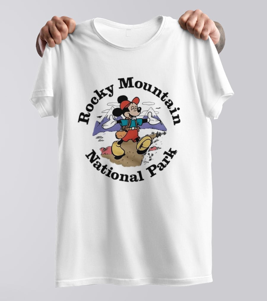 Mickey Mouse Hiking Adventure Rocky Mountain National Park T-Shirt