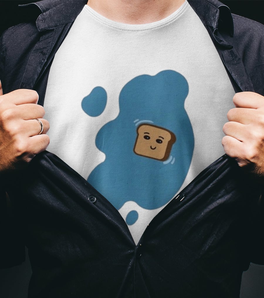 New Soggy Toast Another Spill Happy Bread In Puddle T-Shirt
