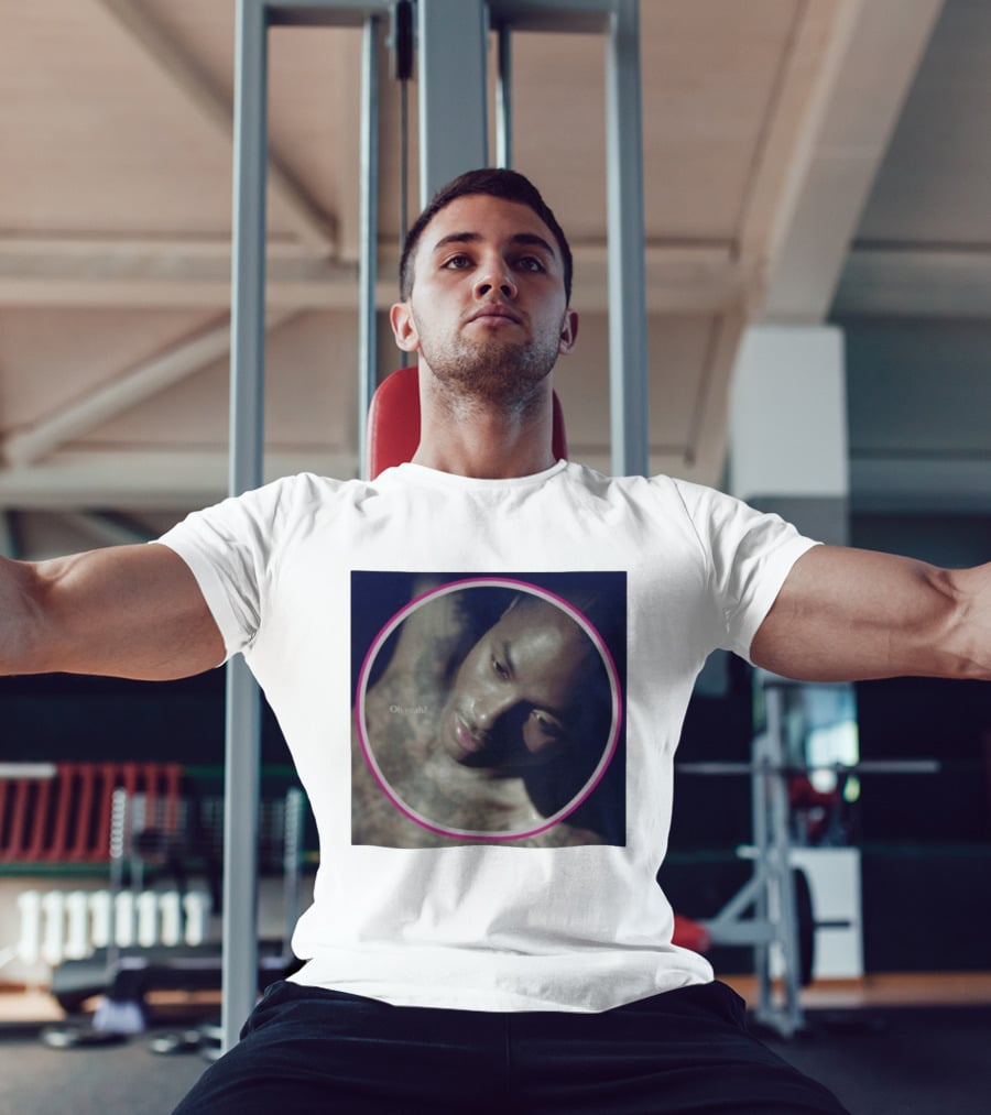 Oh Yeah Steve Lacy Musician Portrait Pink Circle Frame T-Shirt