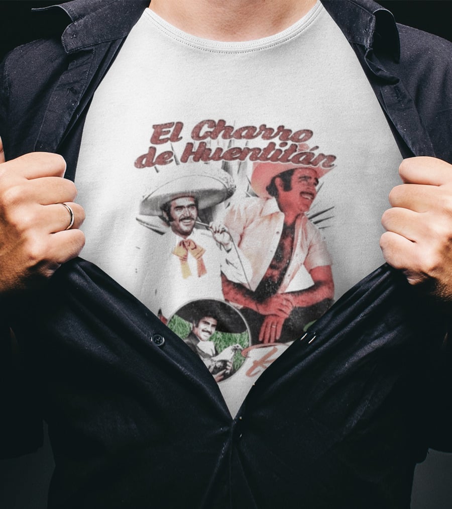 Vicente Fernandez El Charro De Huentitan El Rey Iconic Ranchera Style Mexican Music Legend T-Shirt